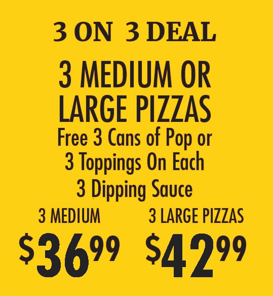 Calzones Langley, BC | Promos | Camy’s Pizza
